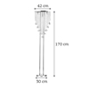 INLIGHT EPIDAPEDIO FOTISTIKO METALLIKO/KRuSTALLINO XROMIO  G9 F42x170cm 45334
